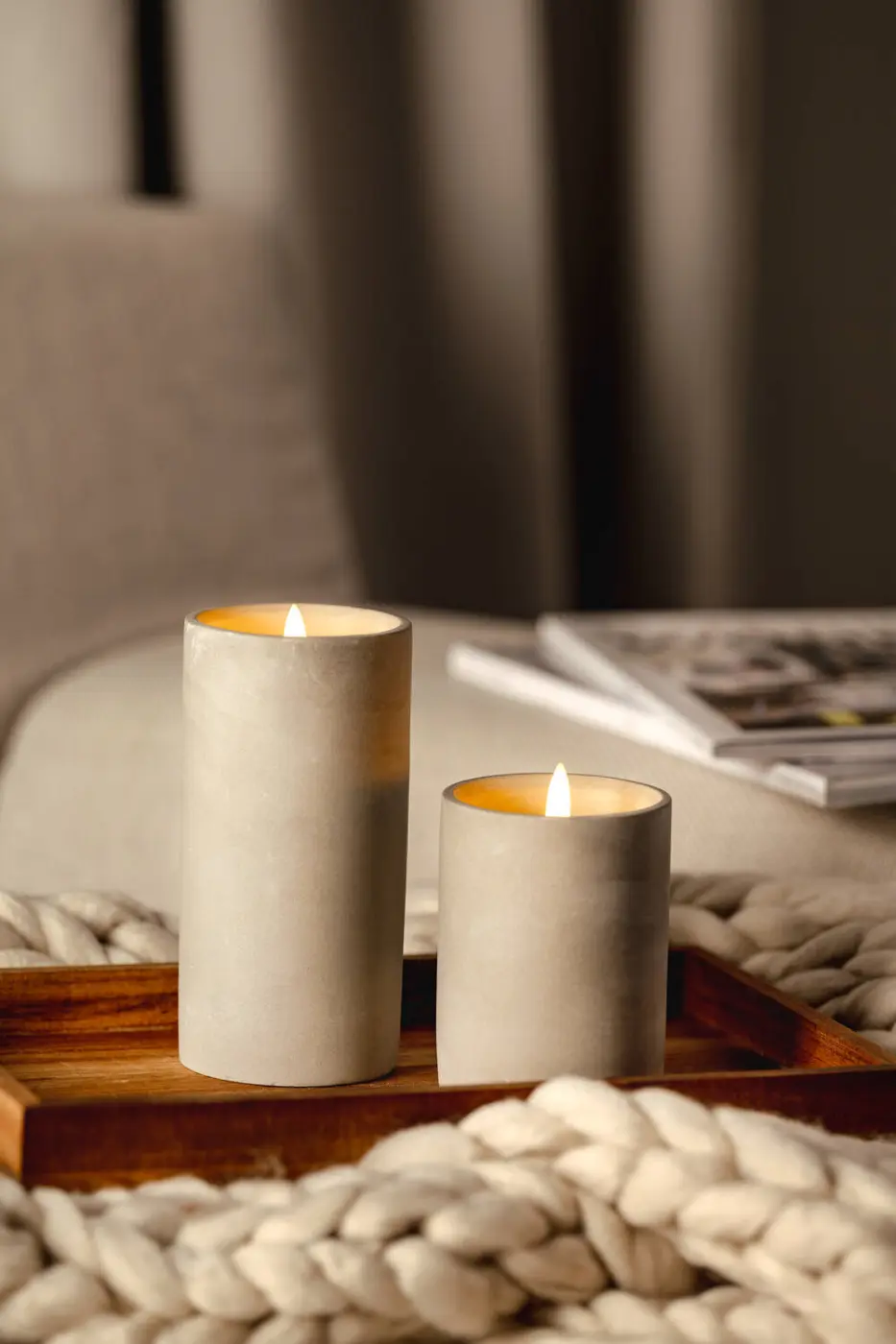 Leonardo LED-Lampe SILENZIO grau 16,5 cm