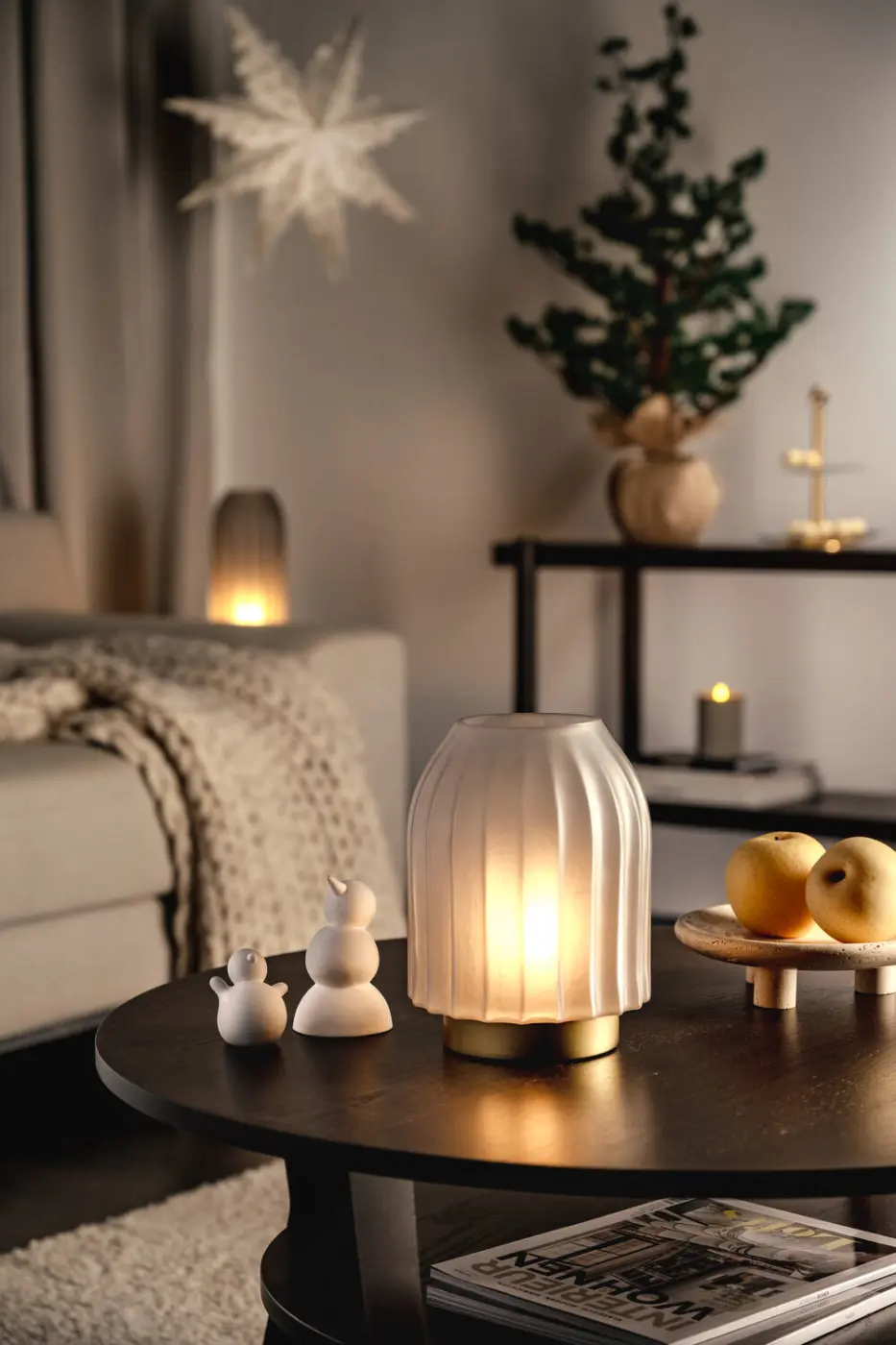 Leonardo LED-Lampe SILENZIO grau 23,9 cm