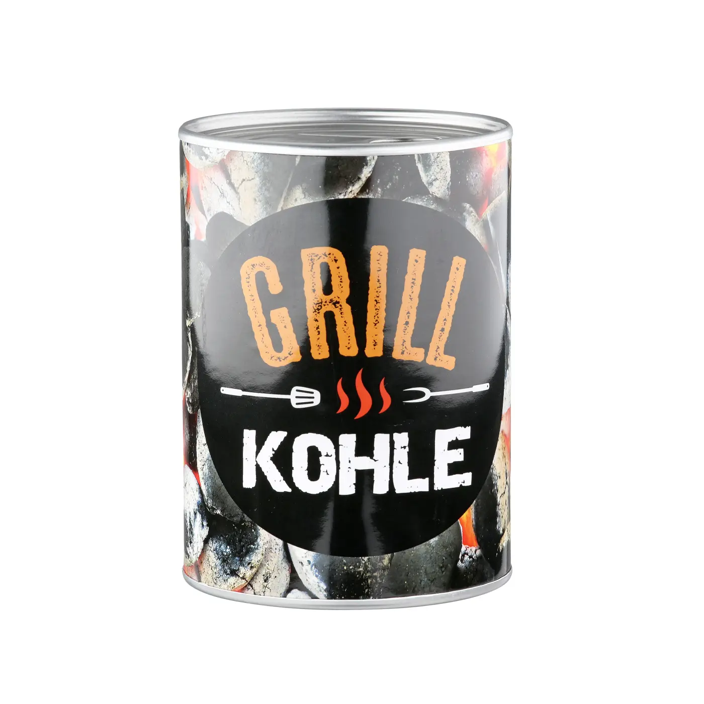 Gilde Spardose "Grillkohle" Metall schwarz mit Schriftzug
