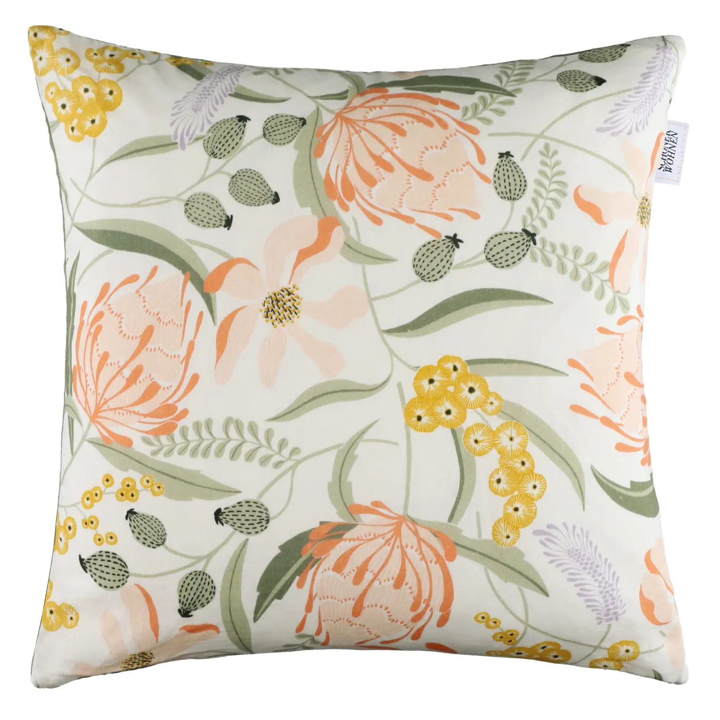 Schöner Wohnen Zierkissenhülle ohne Füllung  Floral grün 45x45cm