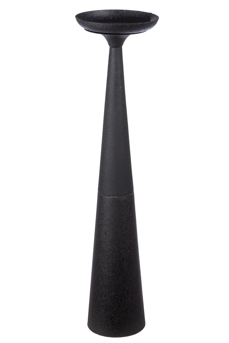 Gilde Kerzenleuchter "Rotonda" schwarz H:105cm D:21cm