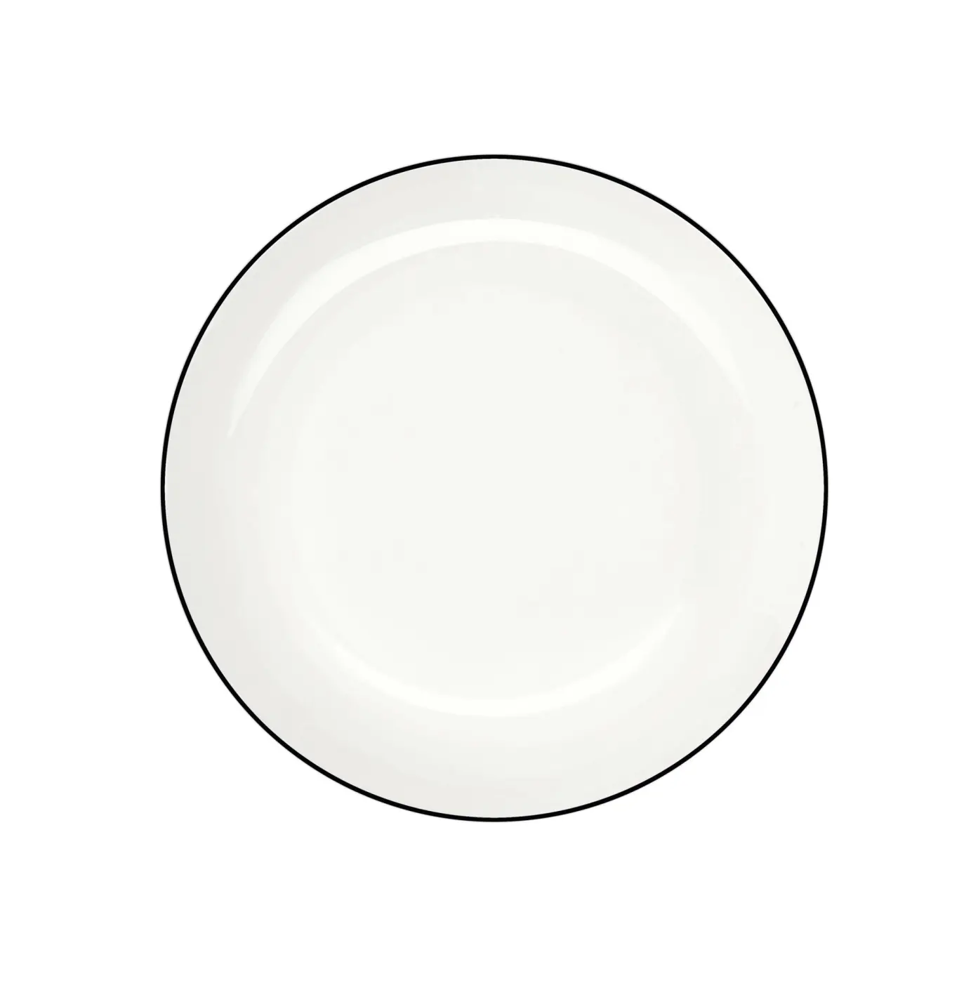 Asa Dessetteller ligne noire weiß mit schwarzem Rand 14,5 cm Ø