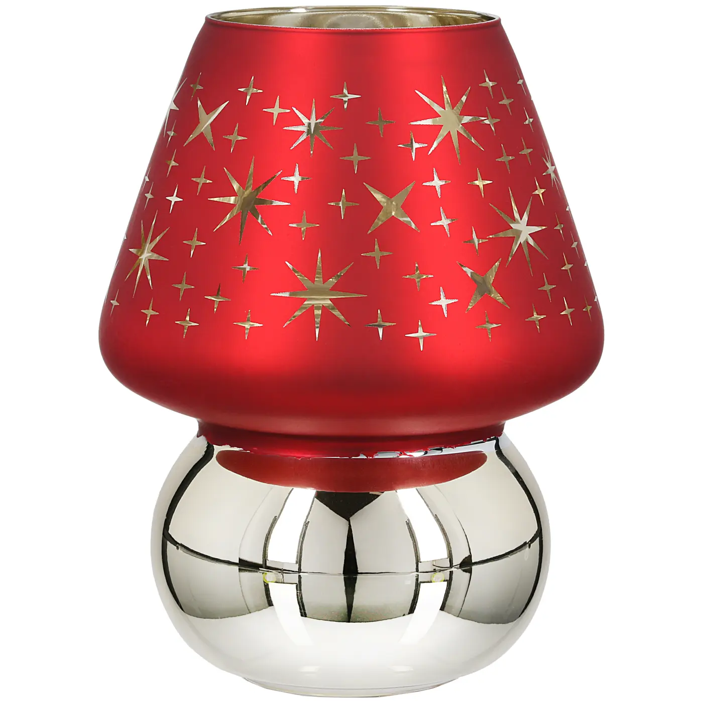 Gilde Windlicht (LED) Panteon rot H 16 x Ø 12 cm