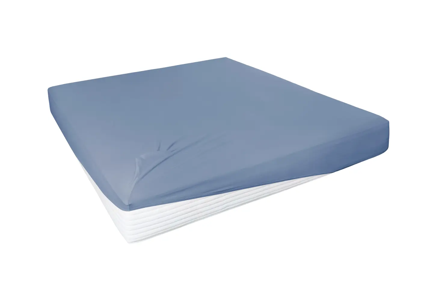 Hahn Elastan-Feinjersey-Spannbettuch  blau 