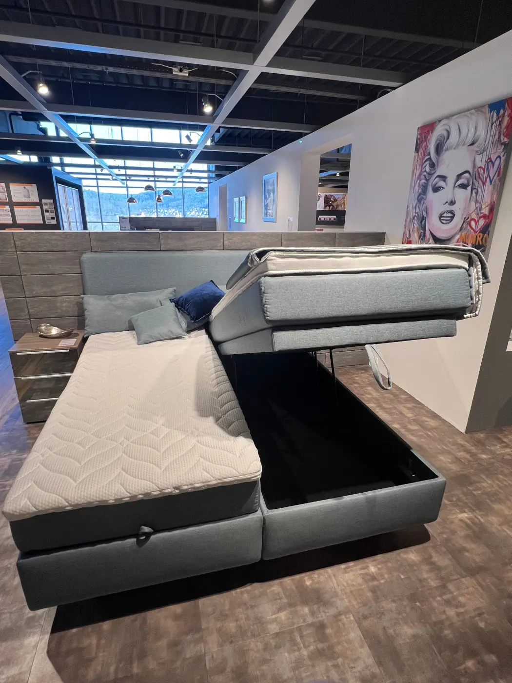 Femira Boxspringbett Oregon türkis LF 180 x 200 cm