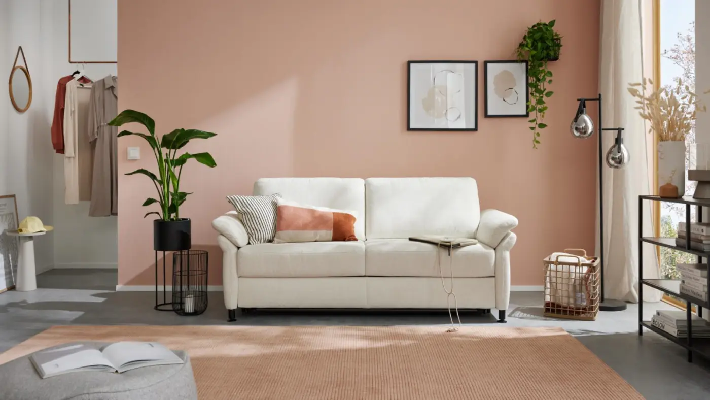 Interliving  Schlafsofa 4700 natur  ca. 195 cm
