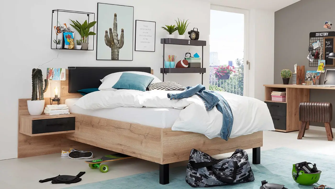 Interliving Futonbett Serie 1701 Risseiche/Schiefer Anthrazit LF 120 x 200cm Interliving Futonbett Serie 1701 Risseiche/Schiefer Anthrazit LF 120 x 200cm