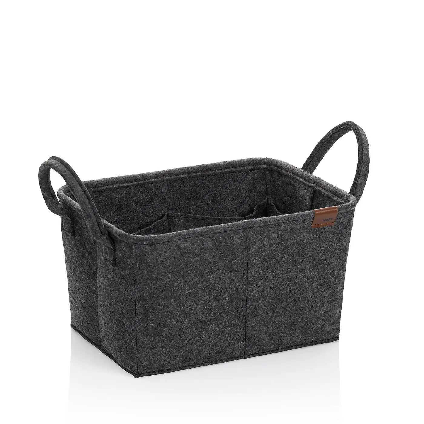 Kela Korb Fay Filz dunkelgrau 35x25x20cm