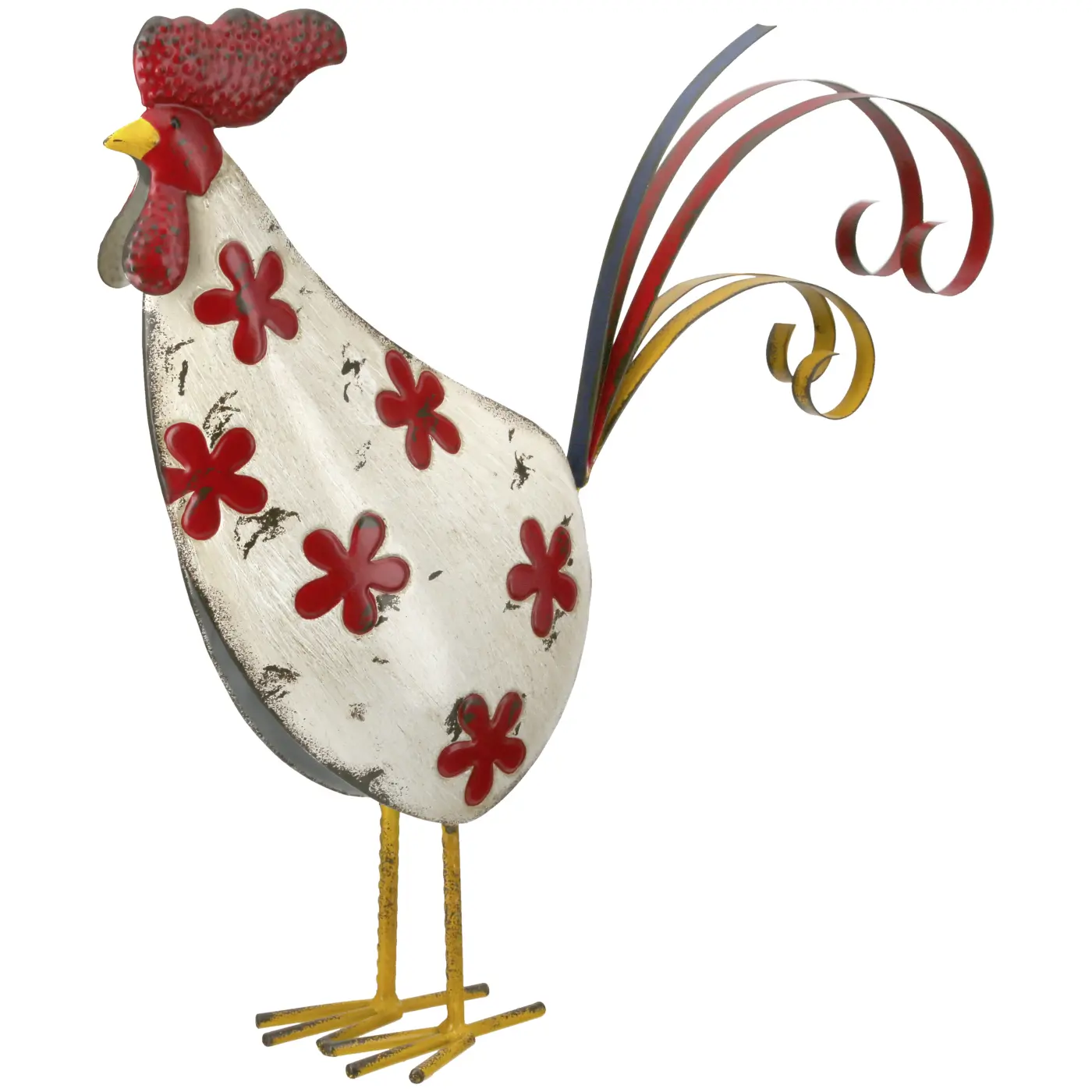 Gilde Figur Hahn creme 37 cm Eisen