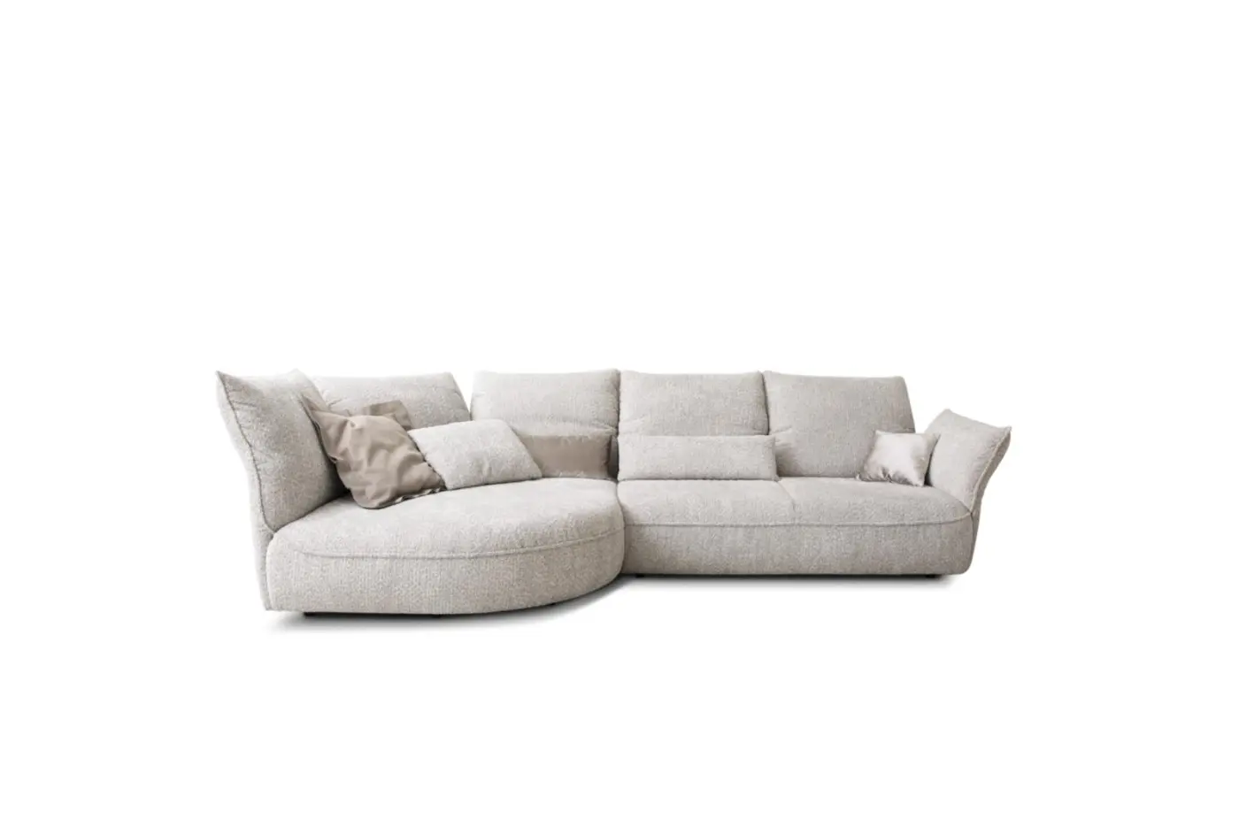 Koinor Wohnlandschaft ABBY Chenille hellgrau ca. 154 x 330 cm