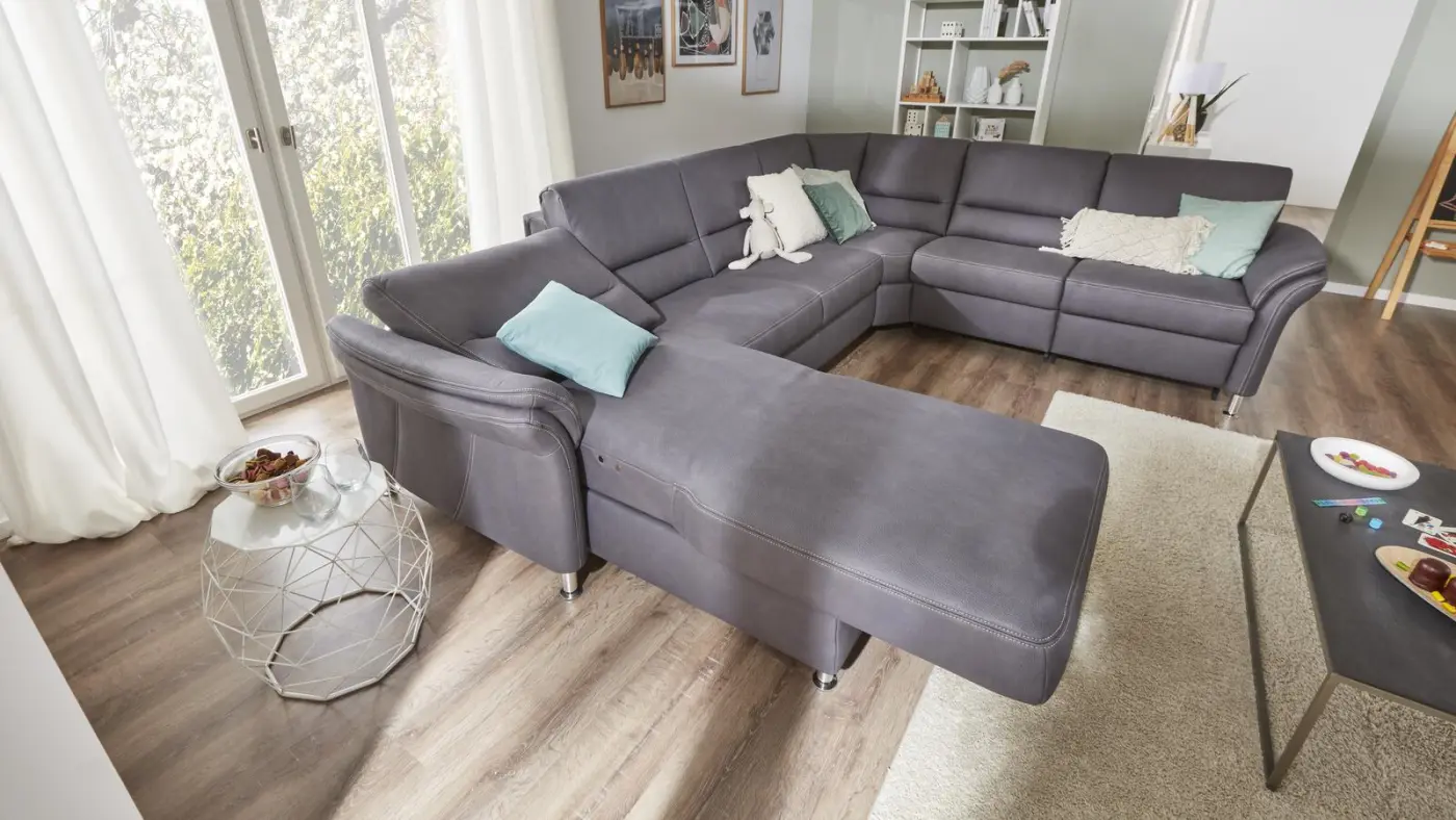 Zehdenick  Wohnlandschaft mit Funktion mammut grau ca. 173 x 330 x 262 cm