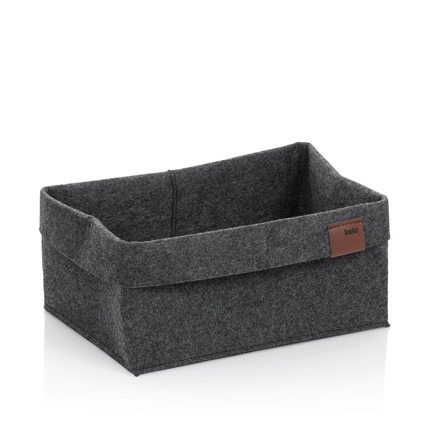 Kela Korb Fay Filz dunkelgrau 26x19x12cm