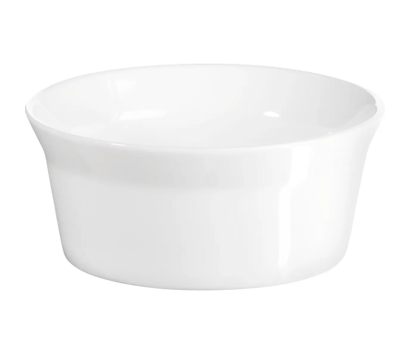 ASA Souffle 250 °C weiß glänzend D. 12 cm, H. 5 cm, 0,25 l.