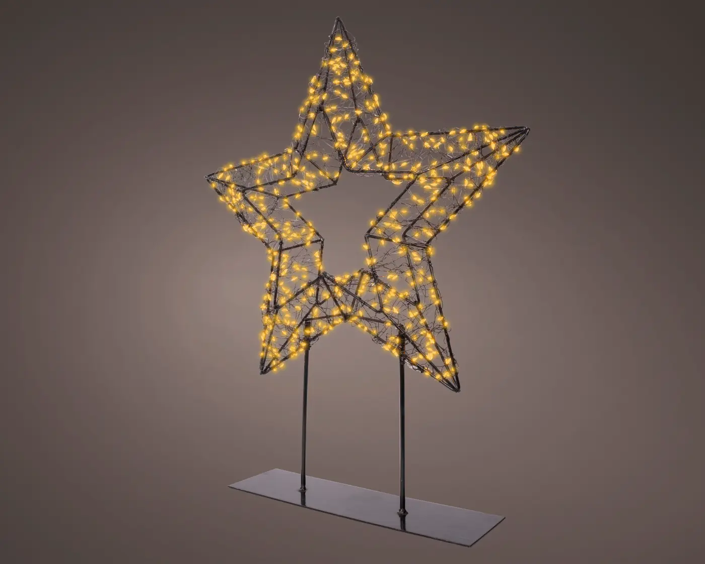 Gilde Dekoobjekt (LED) schwarz L 7 x B 38 x H 47 cm