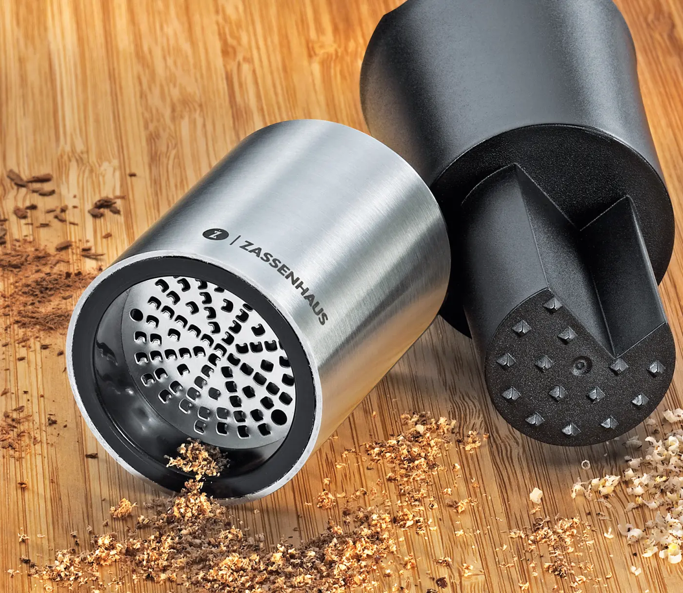 Zassenhausen  Muskat-/Gewürzmühle DUO 11 cm Edelstahl/Kunststoff Mühle Edelstahl