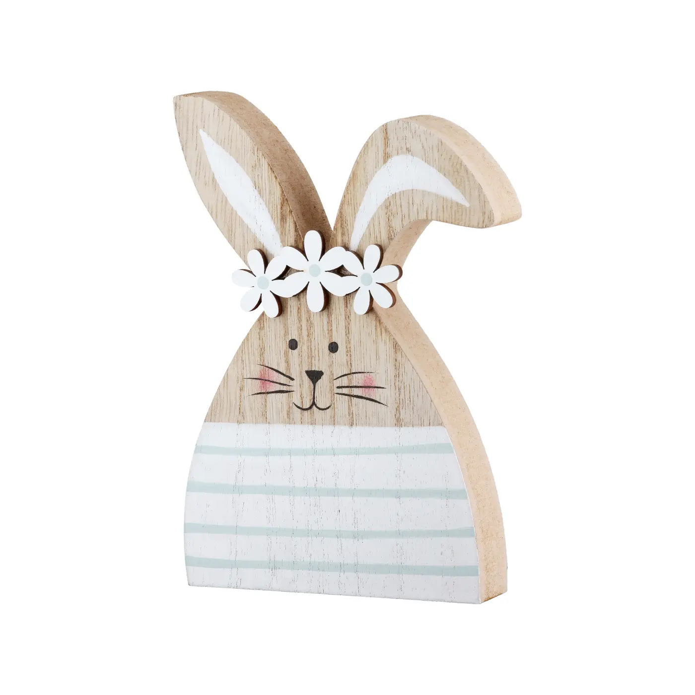 Gilde Standrelief Hase naturfarben 14 cm MDF