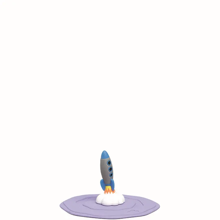 Leonardo Deckel Rakete lila