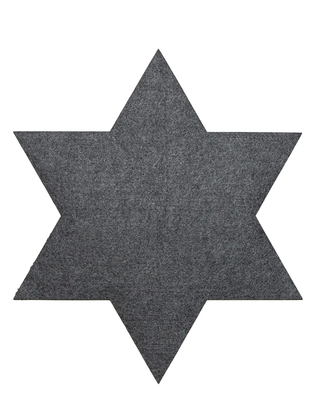 Gilde Platzset "Stern" Filz dunkelgrau D. 42 cm