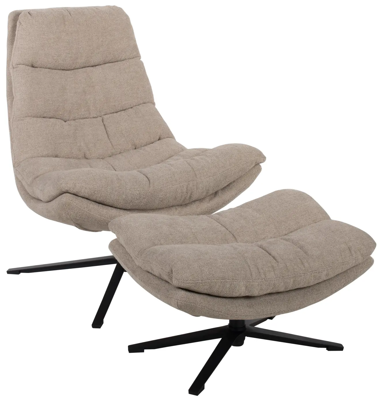 Duo  Relaxsessel Porto mit Hocker  sand