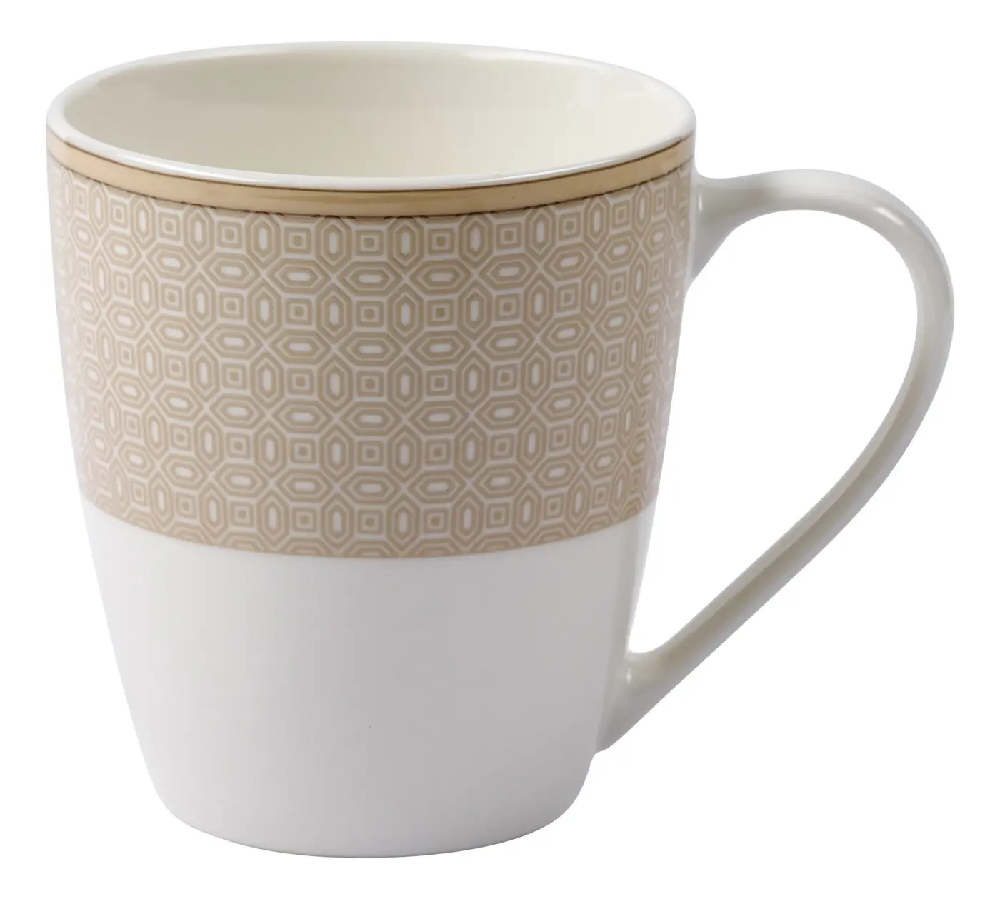 Ritzenhoff & Breker Becher Geo weiß mit Muster 350 ml Ritzenhoff & Breker Becher Geo weiß mit Muster 350 ml