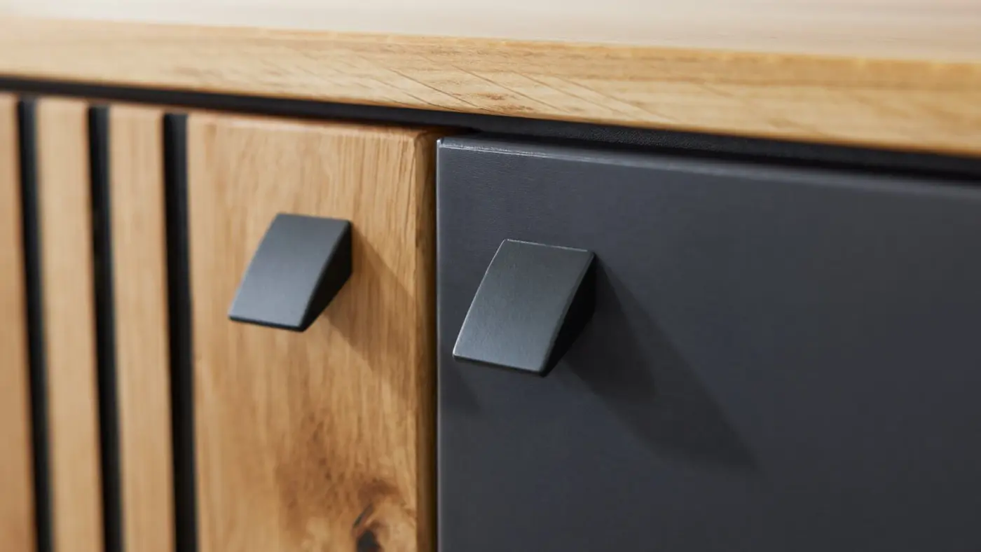 Interliving Highboard Serie 5605 quarzgrau/Charaktereiche ca. 86 x 158 x 42cm Interliving Highboard Serie 5605 quarzgrau/Charaktereiche ca. 86 x 158 x 42cm