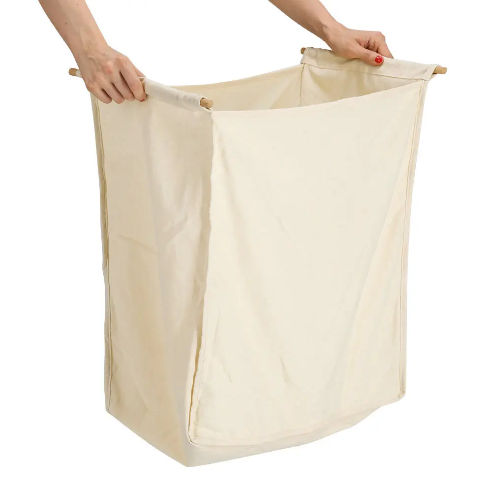 Zeller Wäschesammler Bambus/Baumwolle