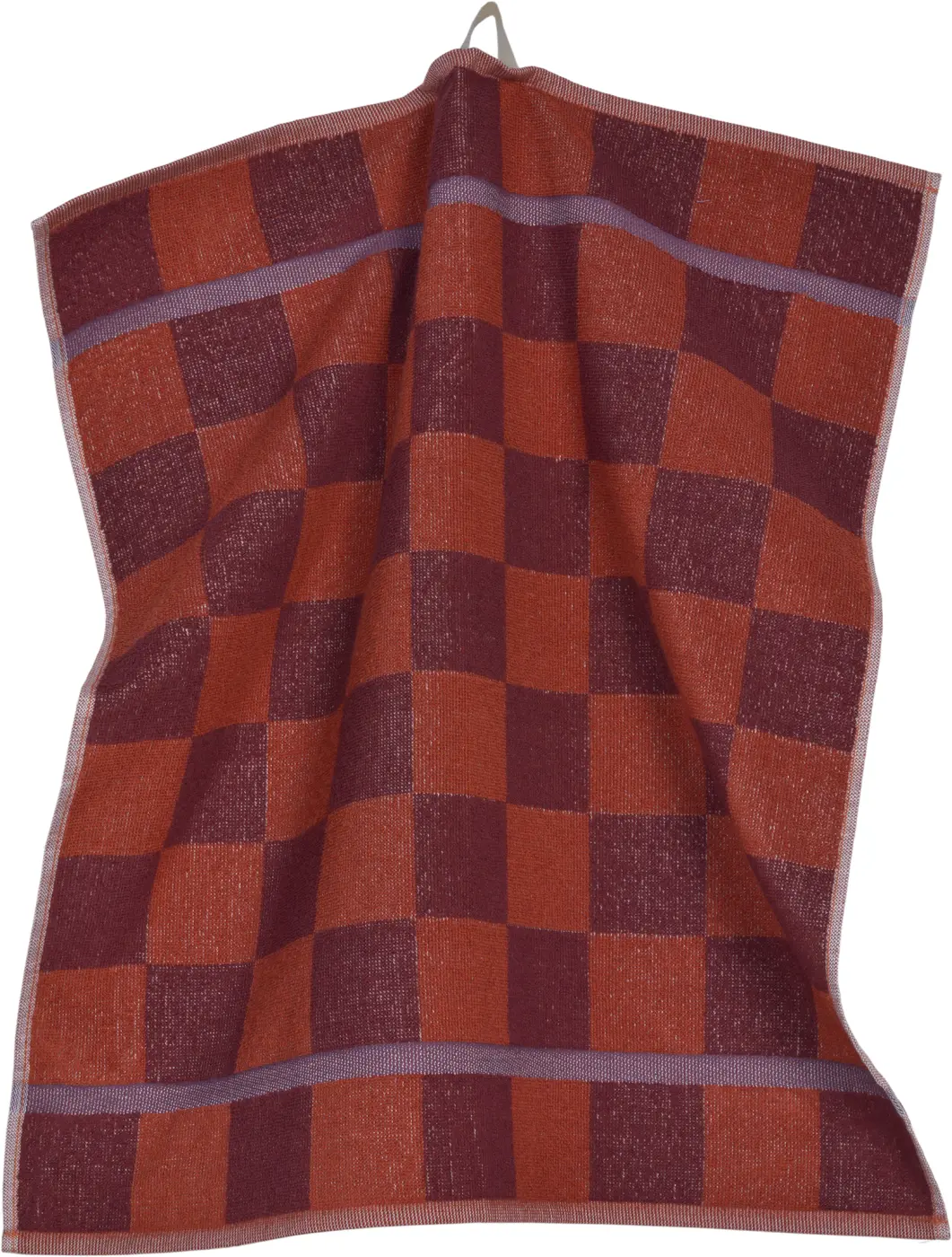 Sander K-Tuch Frottier Check burnt sienna 50 x 50 cm