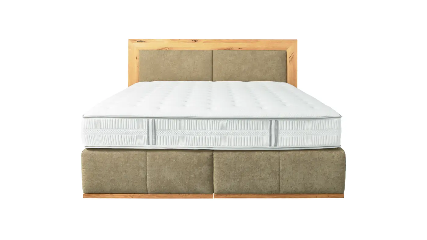 Interliving Boxspringbett Serie 1415 olivgrün 180 x 200 cm