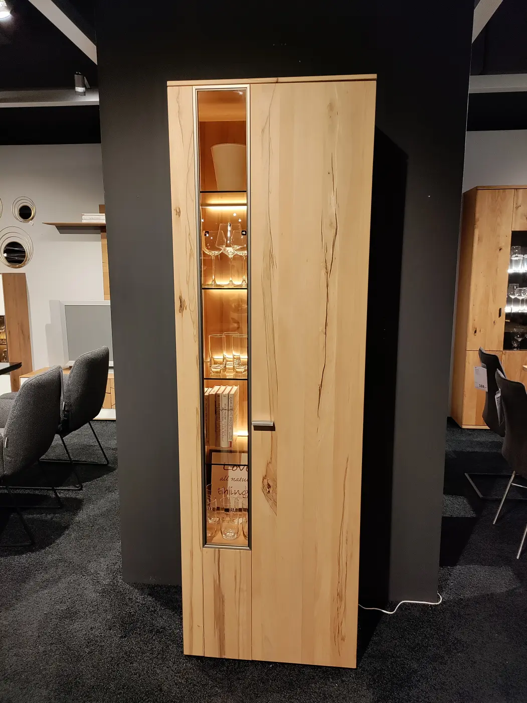 Loddenkemper Vitrine inkl. Beleuchtung Media Natur
