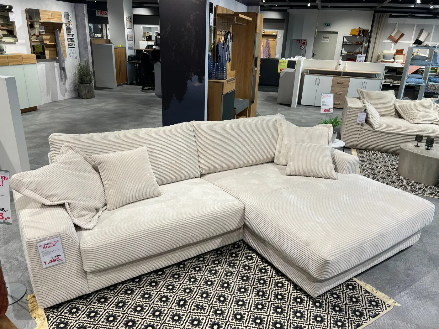 Gutmann  Eckkombination Bari weiß 279 x 180 cm 