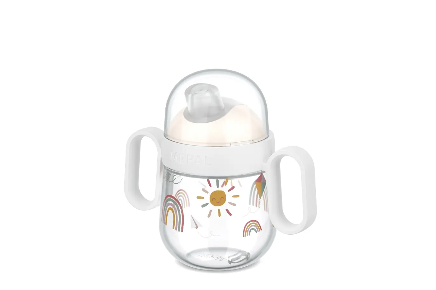Mepal Antitropf-Trinklernbecher Mio 200 ml - Sunshine & Rainbow