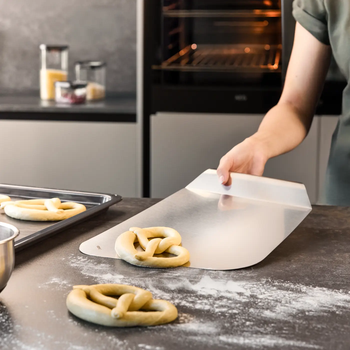 GEFU Kuchen-  und Pizzaheber EASY silber hochwertiger Edelstahl