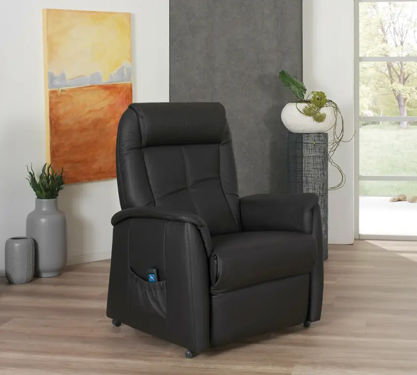 Himolla  Fernsehsessel Quartett  Serie 9107 2 motorisch/Aufstehhilfe  Microfaser  Mocca