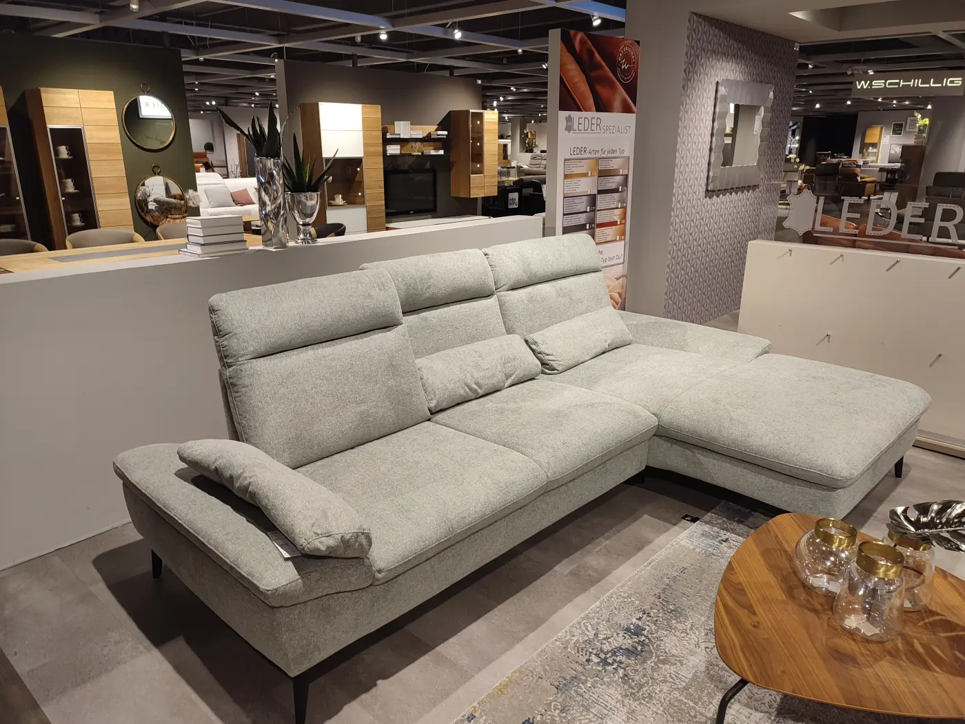 Hukla Wohnlandschaft VS-HU1185 mit Funktion grau ca. 309 x 193 cm 