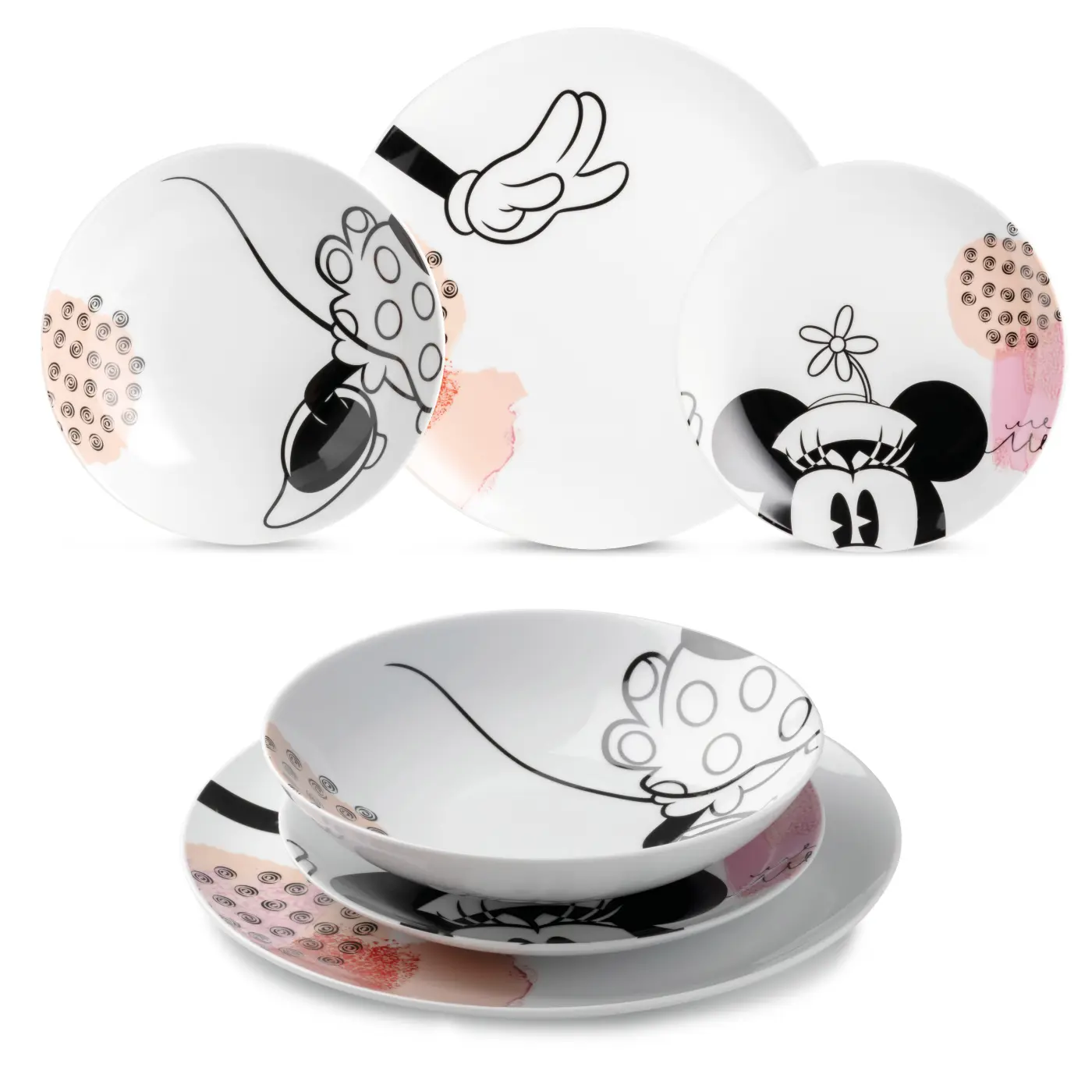 Gilde 3-tlg. Set "Minnie - Enjoy" Porzellan pink