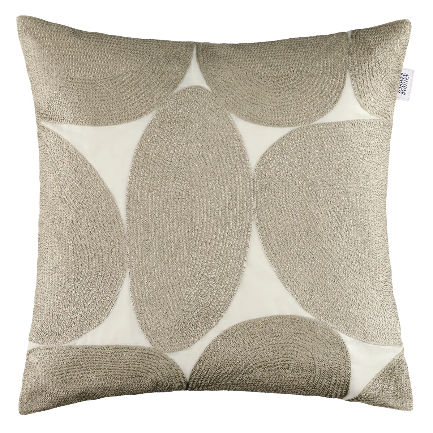 Schöner Wohnen Zierkissenhülle ohne Füllung  Ellipsen beige 45x45cm