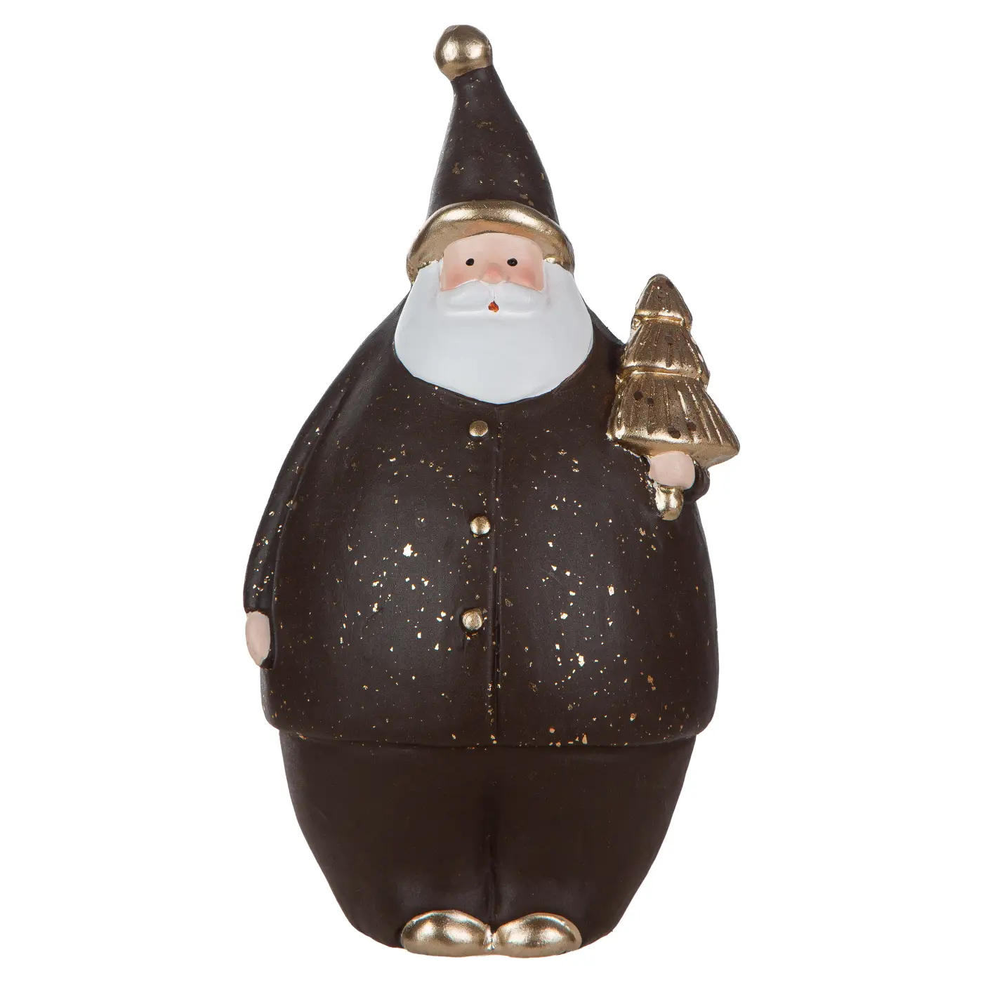 Gilde Handwerk Deko-Santa Ecosol braun/champagner 20 cm