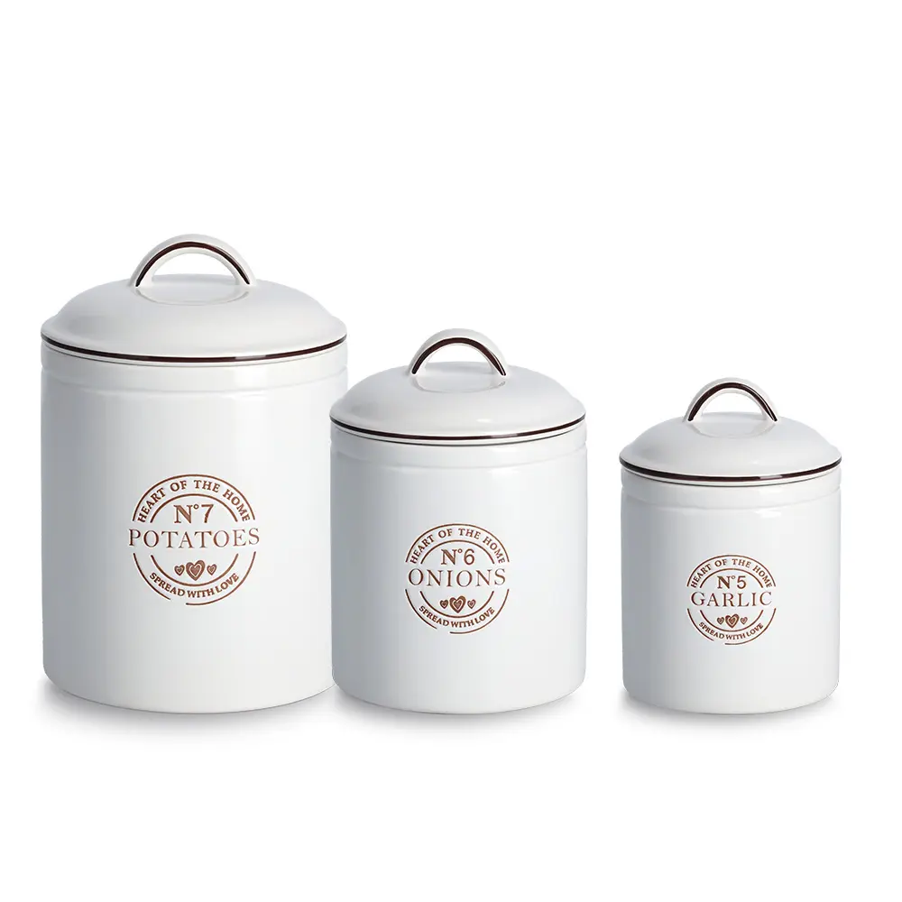 Zeller Vorratsdose "Onions" Keramik weiß