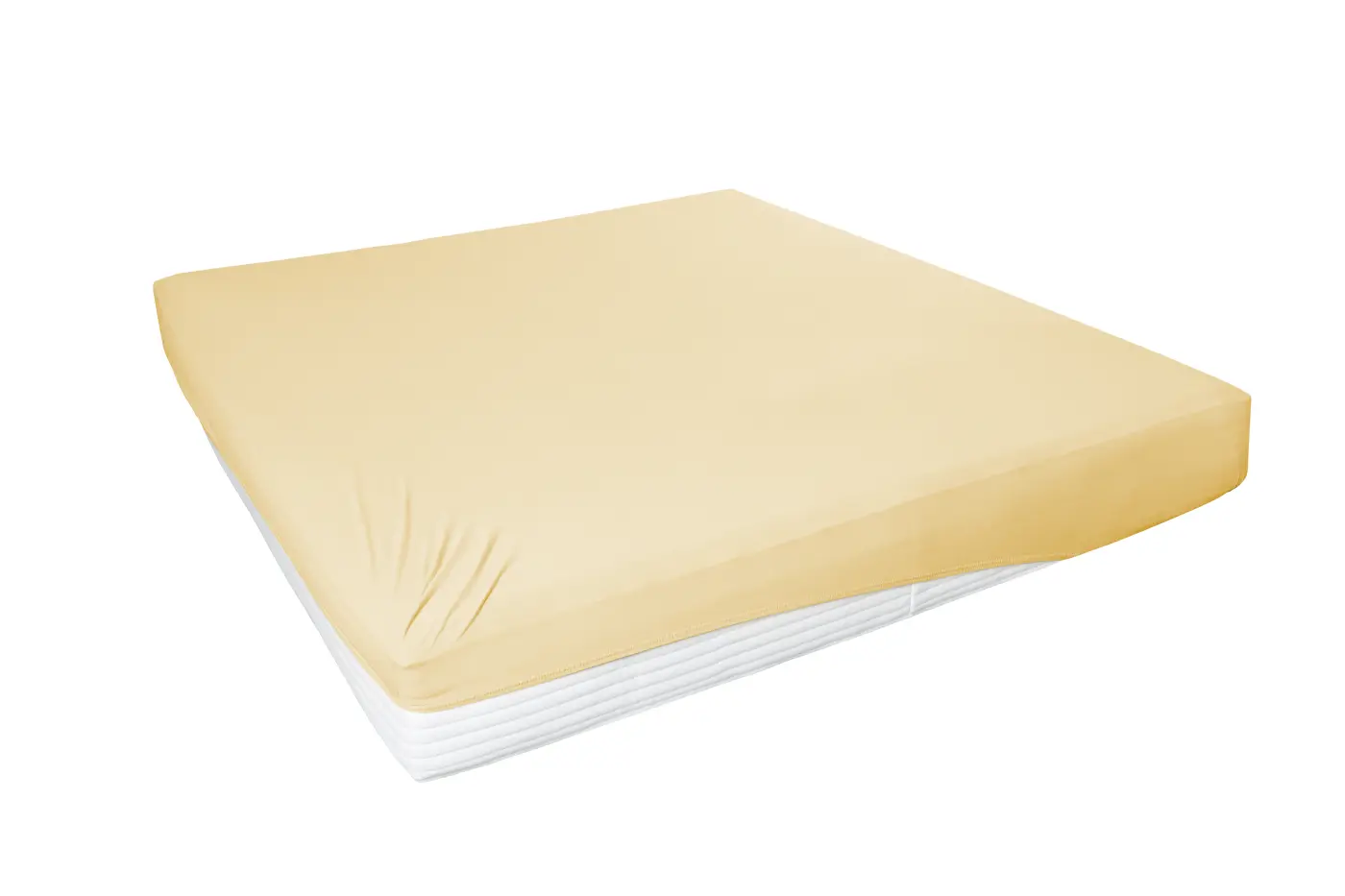 So!Wonderful Boxspring Spannbetttuch, 150 x 200 cm Baumwolle, Elasthan pfirsich