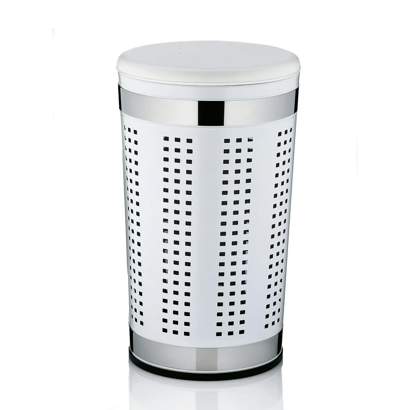 Kela Sitz-Wäschebox Sevilla Metall weiß 60,5cm 35cmØ