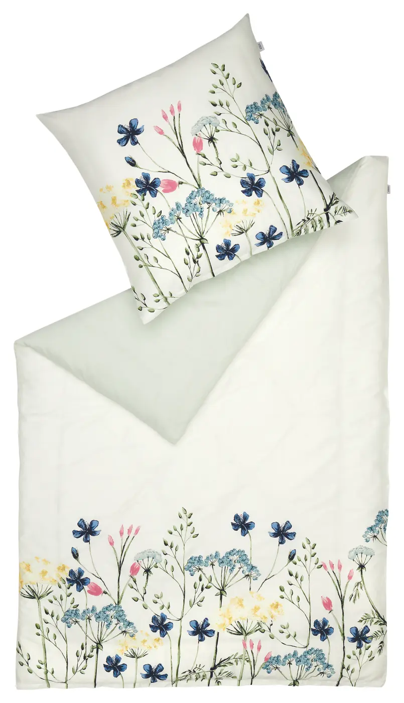 Schöner Wohnen Bettwäsche Satin Floral mehrfarbig 135x200cm