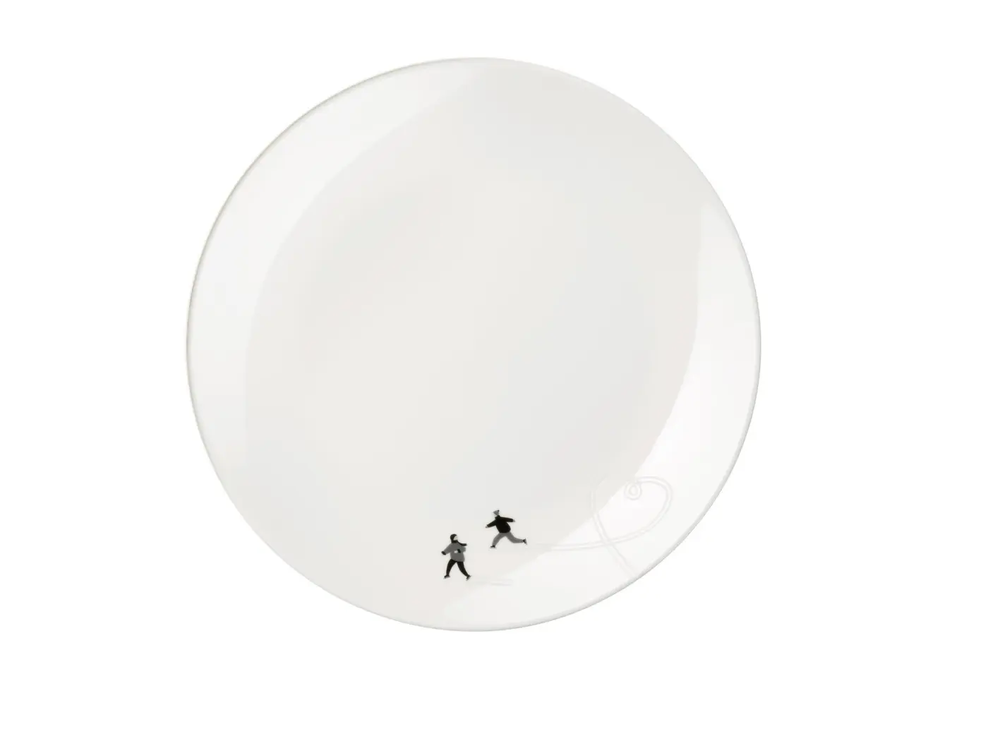 ASA Teller snow tracks ice skating Motiv glänzend D. 20,5 cm, H. 2,2 cm