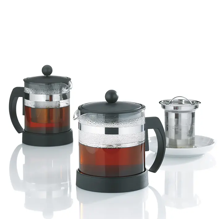 Kela Teekanne Auron schwarz/transparent 1 l