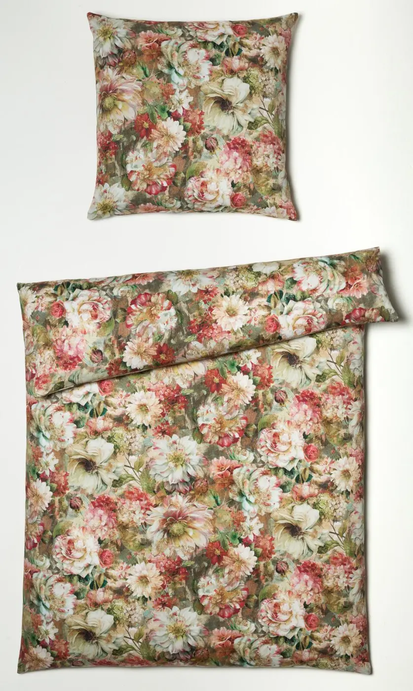 Cosima  Bettwäsche Romantik floral bunt 155 x 220 cm/80 x 80 cm