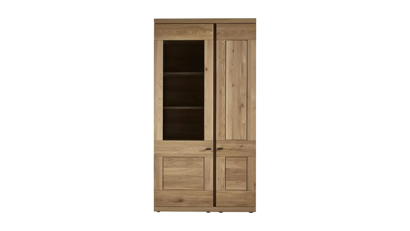 Venjakob Next Level 3000 Vitrine links  Wildeiche hell soft 105 x 199 x 43 cm