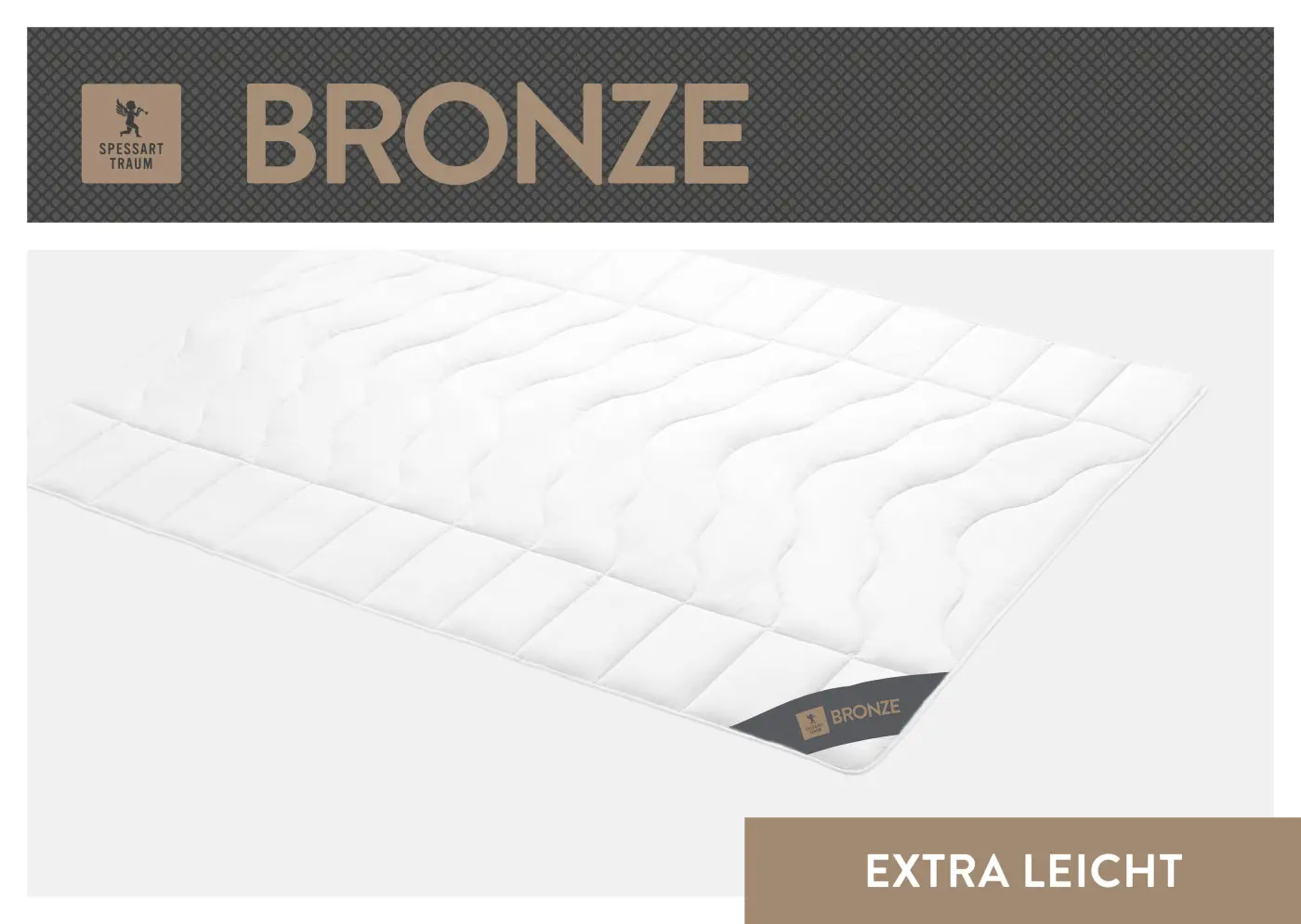 Spessarttraum Faserdecke Bronze, 155x 220cm, 0,5 Gramm weiß