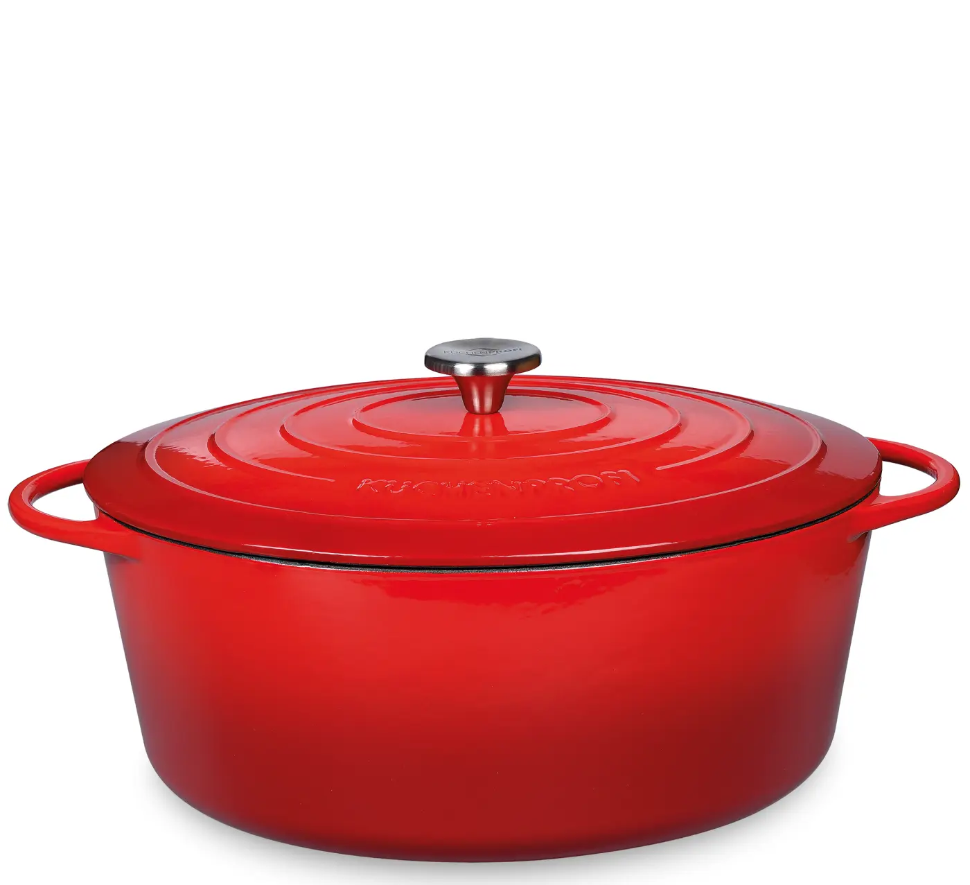 Küchenprofi  Bratentopf  oval 31 cm classic red Gusseisen 