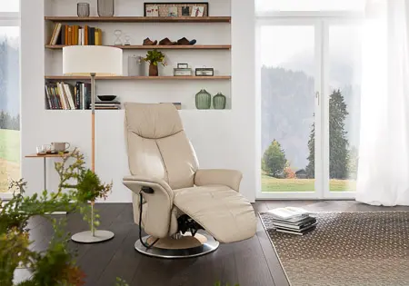 INTERLIVING Relaxsessel Serie 4552 2 motorisch Leder  Stahl