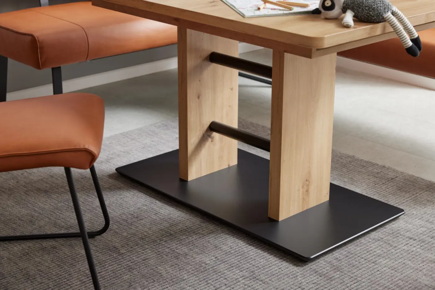 Interliving Funktionstisch Serie 5505 Eiche Artisan NB ca. 90 x 130 (178)cm