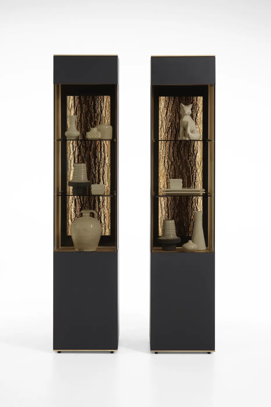 Hartmann  Standelement, 1-trg. rechts Runa Metall anthrazit/Kerneiche Natur  ca. 205 x 43 cm
